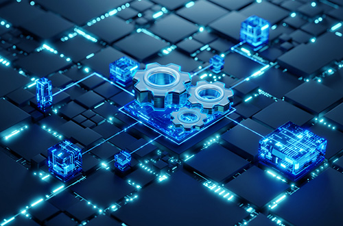 Abstract illustration of connected IT infrastructure